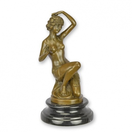 Dansatoare orientala-statueta din bronz cu un soclu din marmura