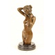 Tors femeie-statueta din bronz cu un soclu din marmura