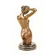 Tors femeie-statueta din bronz cu un soclu din marmura