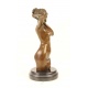 Tors femeie-statueta din bronz cu un soclu din marmura