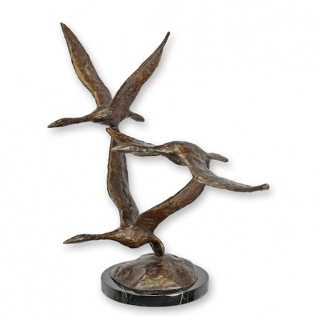 Gaste in zbor-statueta din bronz cu un soclu din marmura