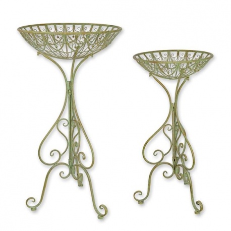 Set doua jardiniere fier forjat antik green