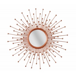 Oglinda soare cu o rama din cupru