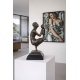 Oblivion-statueta Art Deco din bronz cu soclu din marmura