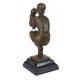 Oblivion-statueta Art Deco din bronz cu soclu din marmura
