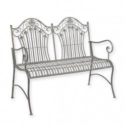 Banca gradina din fier forjat antik grey