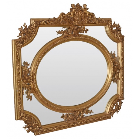 Oglinda monumentala Rococo aurie