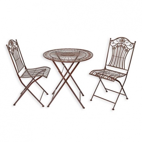 Set mobilier din fier forjat antik brown