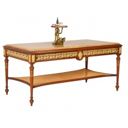 Masa din lemn masiv furniruit cu blat din marmura