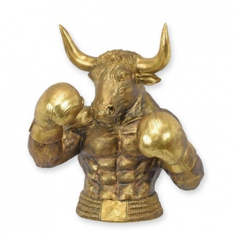 Bust taur boxer-statueta din rasini speciale