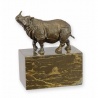 Rinocer-statueta din bronz cu soclu marmura