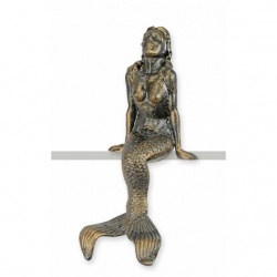 Sirena-statueta din fonta antichizata
