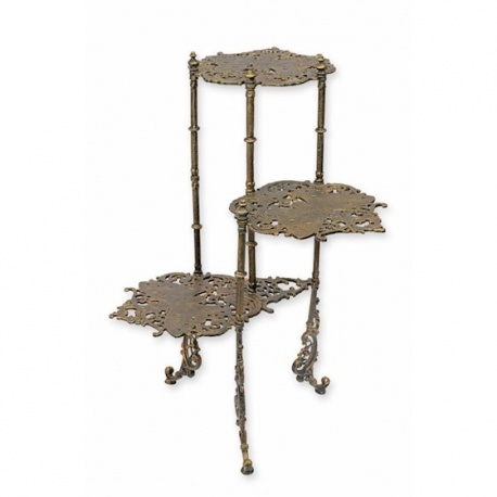 Masuta flori din fonta antik brown
