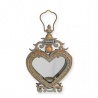 Felinar decorativ inima bronz