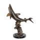 Rechin-statueta din bronz cu soclu din marmura