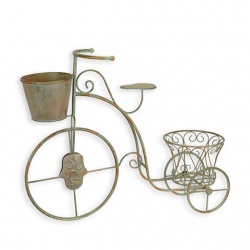 Jardiniera bicicleta din fier forjat antik green