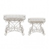 Set doua jardiniere din fier forjat antik green