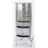 Comoda baroc argintie cu sapte sertare