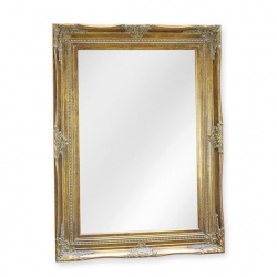 Oglinda monumentala din cristal cu o rama aurie