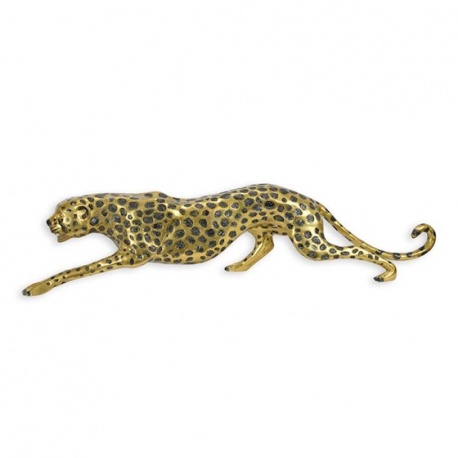 Ghepard-statueta din bronz auriu