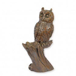 Bufnita pe ram-statueta din bronz