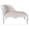 Sofa din lemn masiv alb cu tapiterie bej