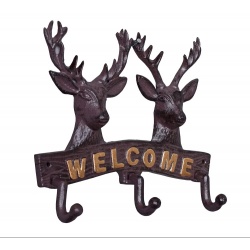Cuier din metal cu agatatori cerb