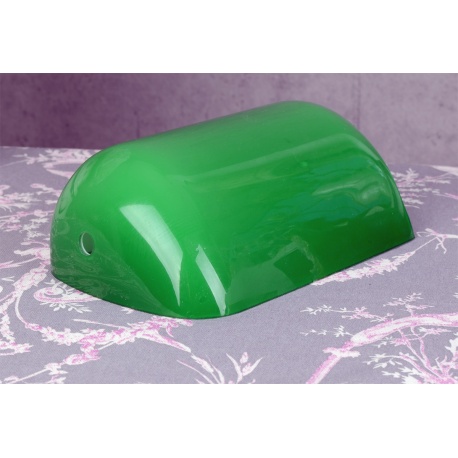 Abajur din sticla verde pentru lampa Banker