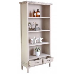 Biblioteca Shabby Chic din lemn masiv bej