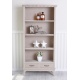 Biblioteca Shabby Chic din lemn masiv bej