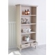 Biblioteca Shabby Chic din lemn masiv bej