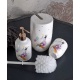 Set pentru baie din portelan cu cacadu