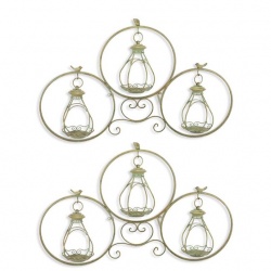 Set doua fantani pasarele din fier forjat antik green