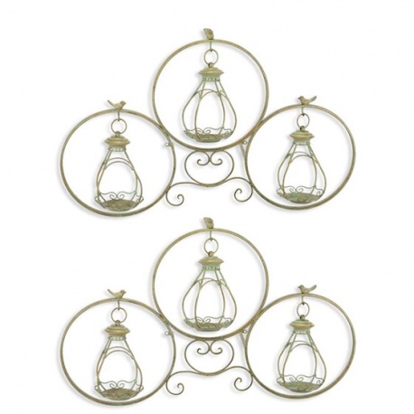 Set doua fantani pasarele din fier forjat antik green