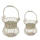 Set doua cosuri din fier forjat antik white