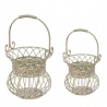 Set doua cosuri din fier forjat antik white