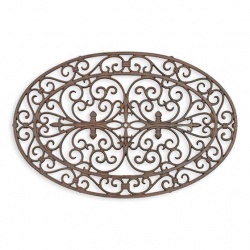 Covoras oval intrare din fonta antik brown