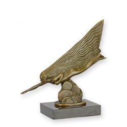 Cometa-statueta din bronz cu un soclu din marmura