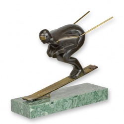 Schior-statueta din bronz cu un soclu din marmura