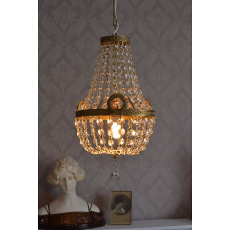 Lampa din alama masiva cu cristale