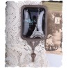Cuier simplu din metal antichizat cu Paris