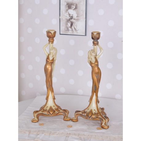 Set doua sfesnice Art Nouveaux
