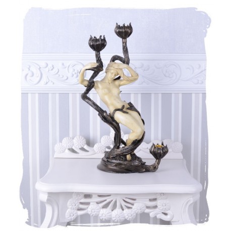 Sfesnic art nouveaux cu o femeie dezgolita