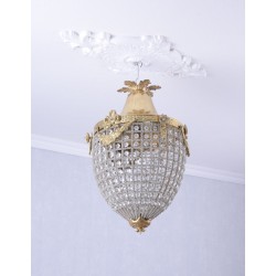 Lampa din alama masiva cu cristale