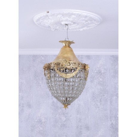 Lampa din alama masiva cu cristale
