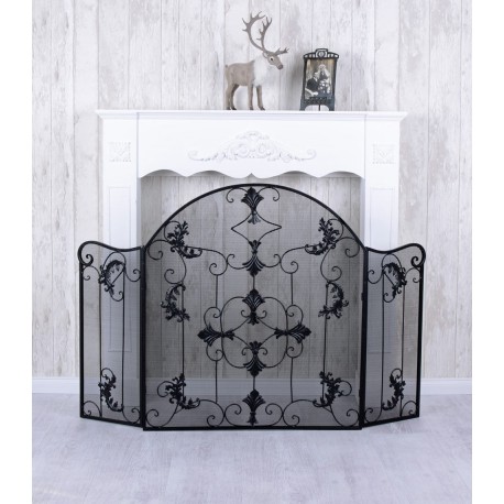 Paravan semineu din fier forjat Antik Brown