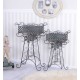 Set doua jardiniere din fier forjat negru