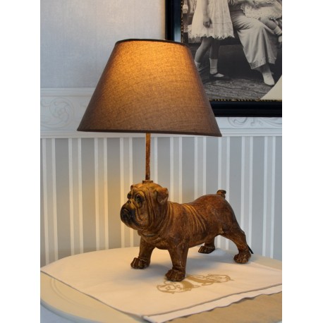 Lampa de masa cu un buldog