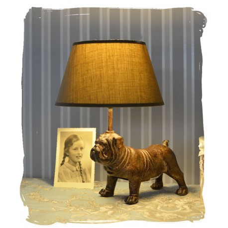 Lampa de masa cu un buldog