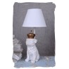 Lampa de masa cu un buldog cu coroana